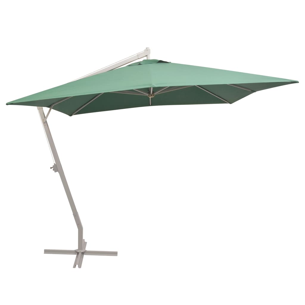 Zweefparasol met aluminium paal 300x300 cm groen is nu te koop bij PeponiXL, paradijselijk wonen!