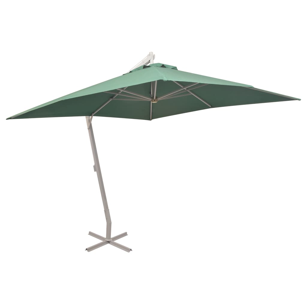 Zweefparasol met aluminium paal 300x300 cm groen is nu te koop bij PeponiXL, paradijselijk wonen!