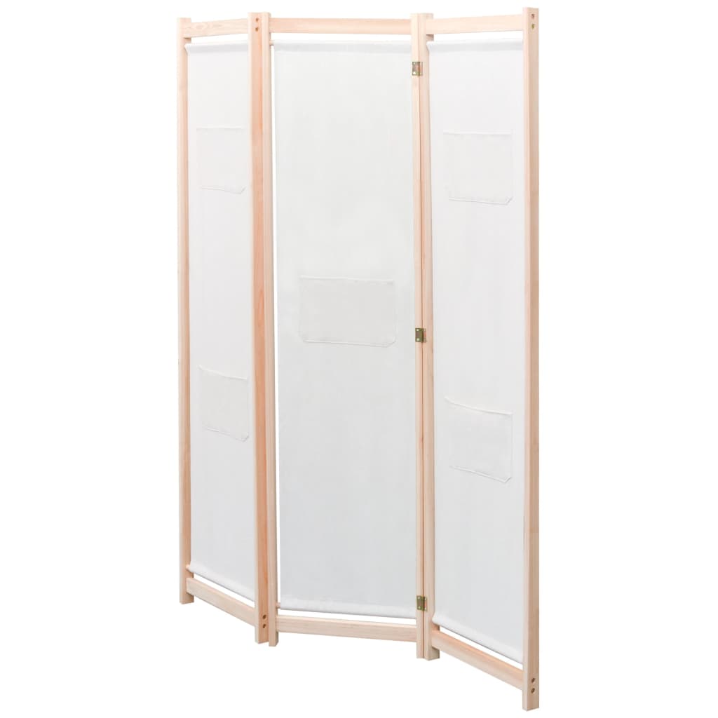 Kamerscherm met 3 panelen 120x170x4 cm stof crème is nu te koop bij PeponiXL, paradijselijk wonen!