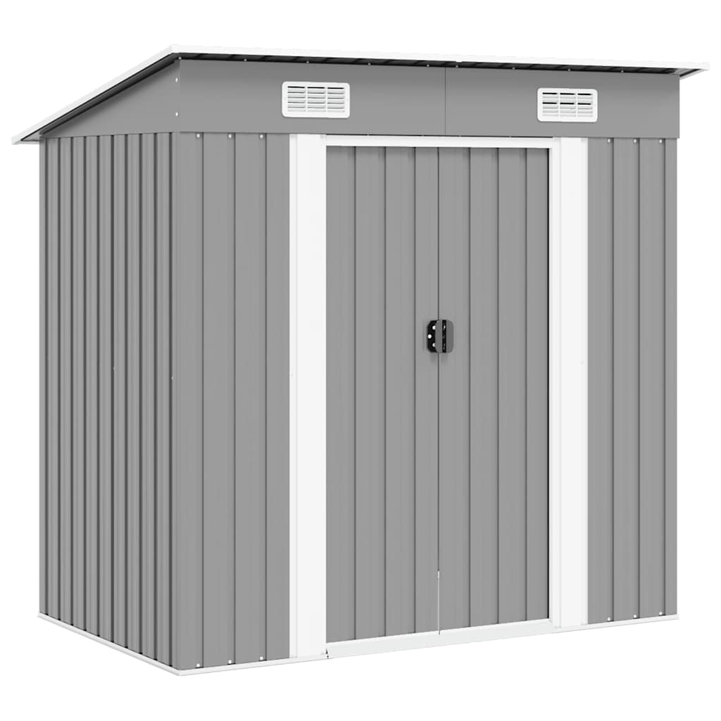 Tuinschuur metaal grijs is nu te koop bij PeponiXL, paradijselijk wonen!