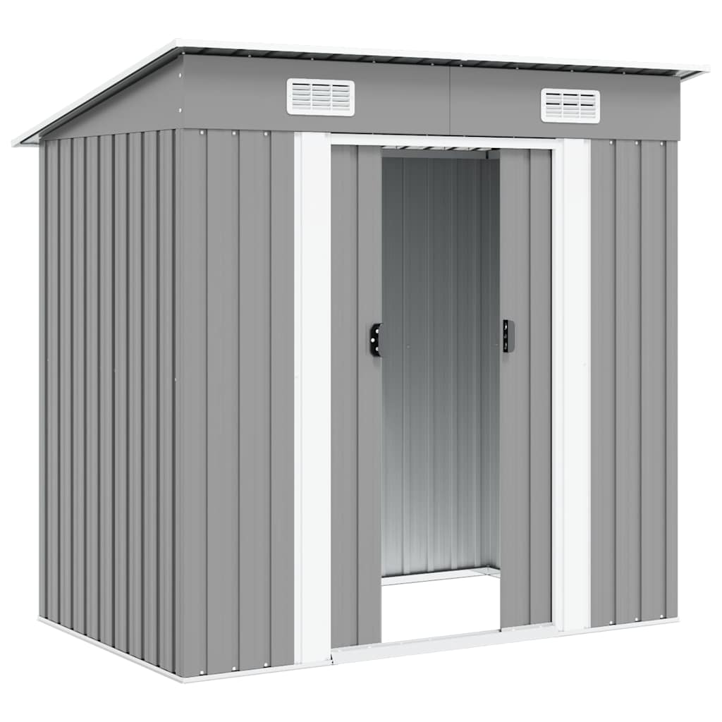 Tuinschuur metaal grijs is nu te koop bij PeponiXL, paradijselijk wonen!