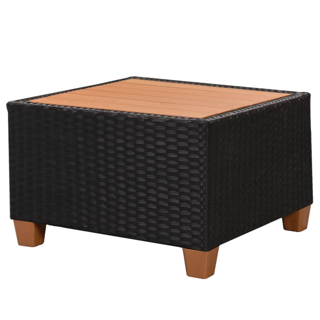 4-delige Loungeset met kussens poly rattan zwart is nu te koop bij PeponiXL, paradijselijk wonen!