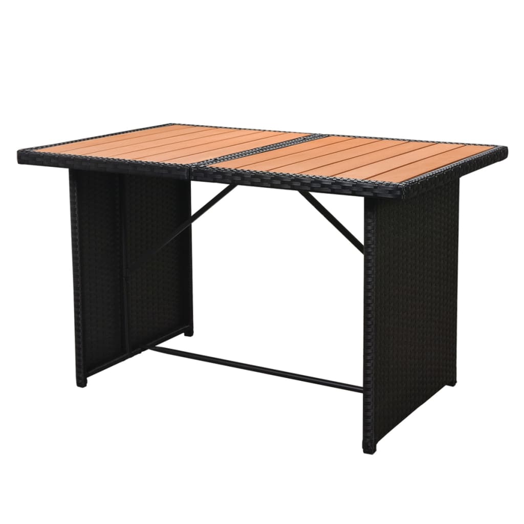 7-delige Loungeset met kussens poly rattan zwart is nu te koop bij PeponiXL, paradijselijk wonen!