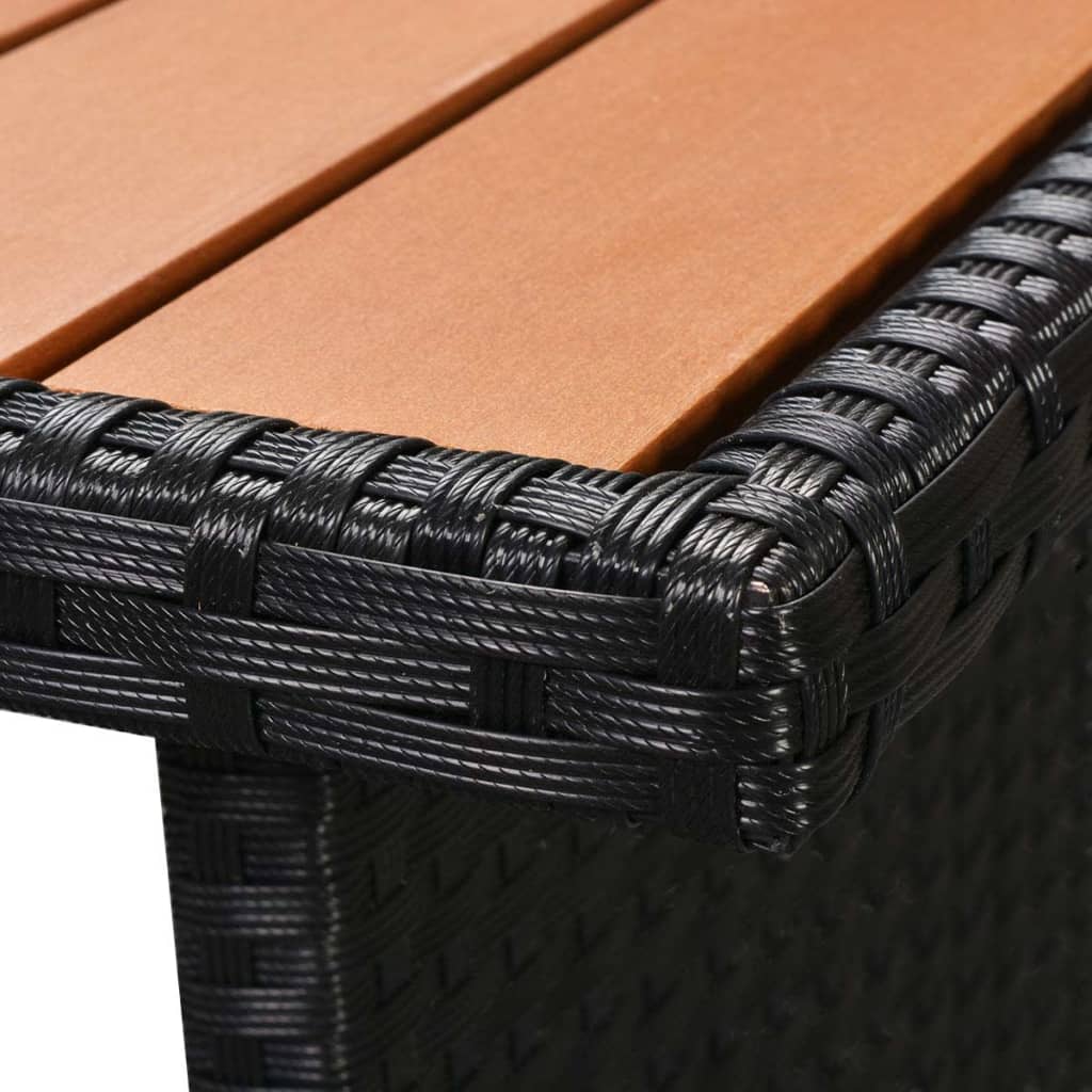 7-delige Loungeset met kussens poly rattan zwart is nu te koop bij PeponiXL, paradijselijk wonen!