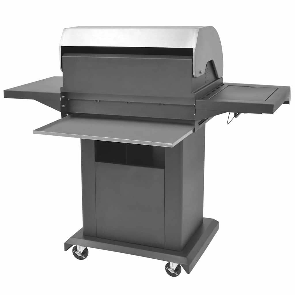 Gas Barbecue Grill met wiel Zilver Staal met Metaal Slang is nu te koop bij PeponiXL, paradijselijk wonen!