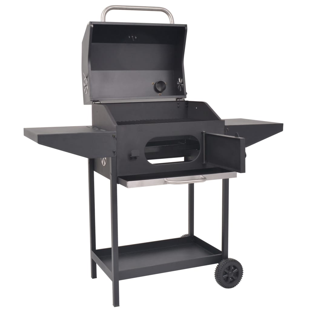 Houtskoolbarbecue met onderplank zwart is nu te koop bij PeponiXL, paradijselijk wonen!