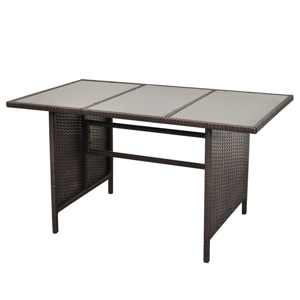 4-delige Loungeset met kussens poly rattan bruin is nu te koop bij PeponiXL, paradijselijk wonen!