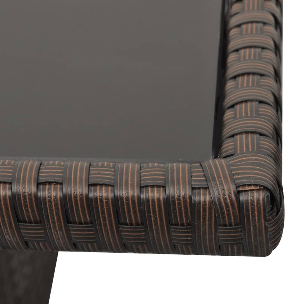 4-delige Loungeset met kussens poly rattan bruin is nu te koop bij PeponiXL, paradijselijk wonen!