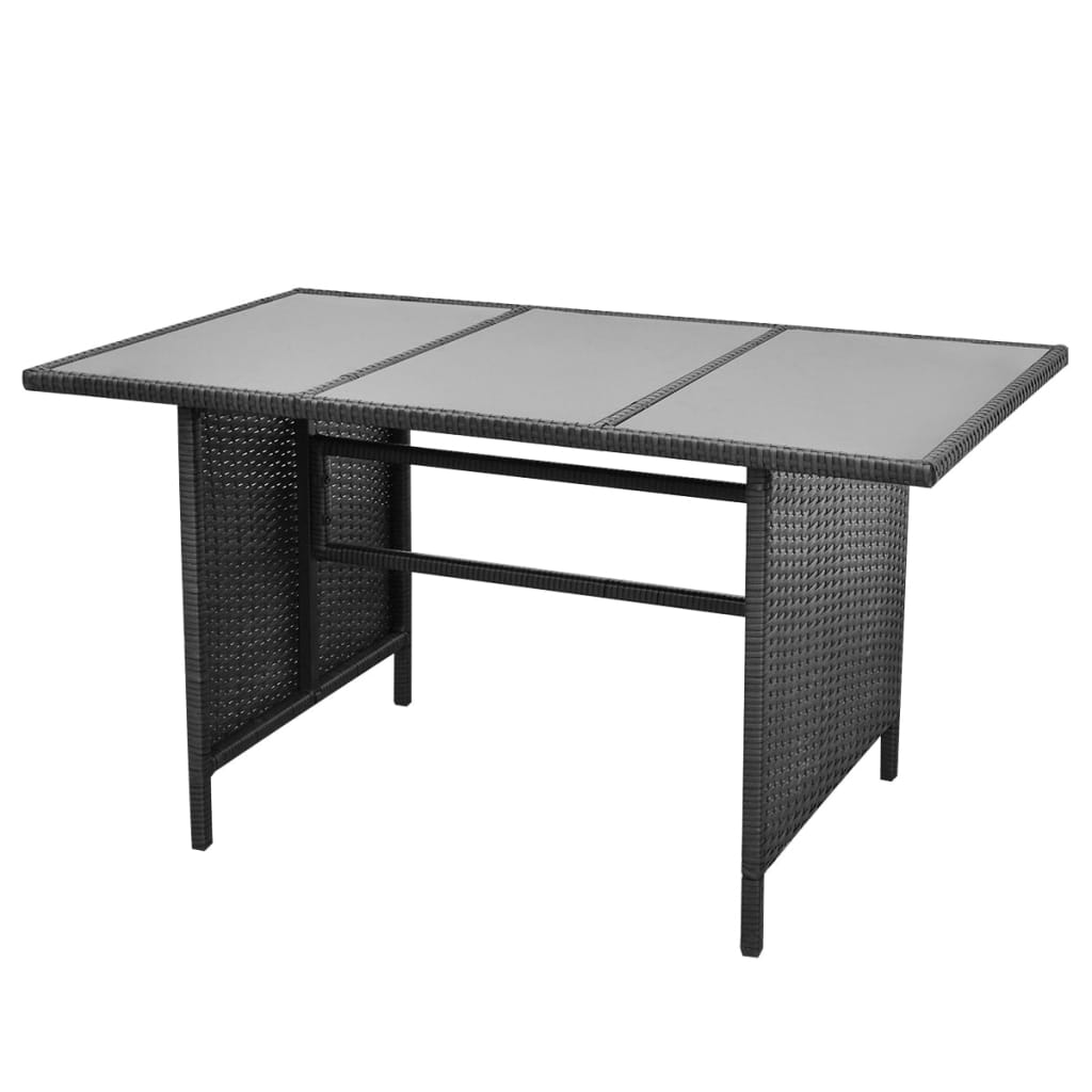 4-delige Loungeset met kussens poly rattan zwart is nu te koop bij PeponiXL, paradijselijk wonen!