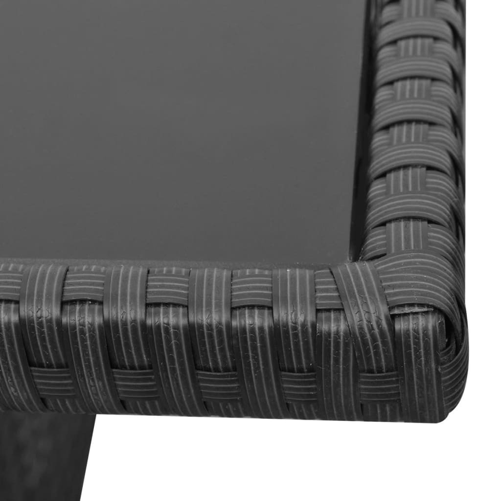 4-delige Loungeset met kussens poly rattan zwart is nu te koop bij PeponiXL, paradijselijk wonen!