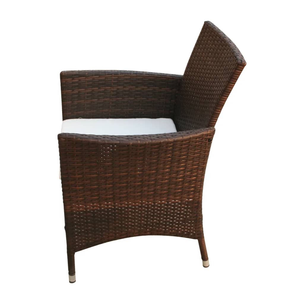 9-delige Tuinset met kussens poly rattan bruin is nu te koop bij PeponiXL, paradijselijk wonen!