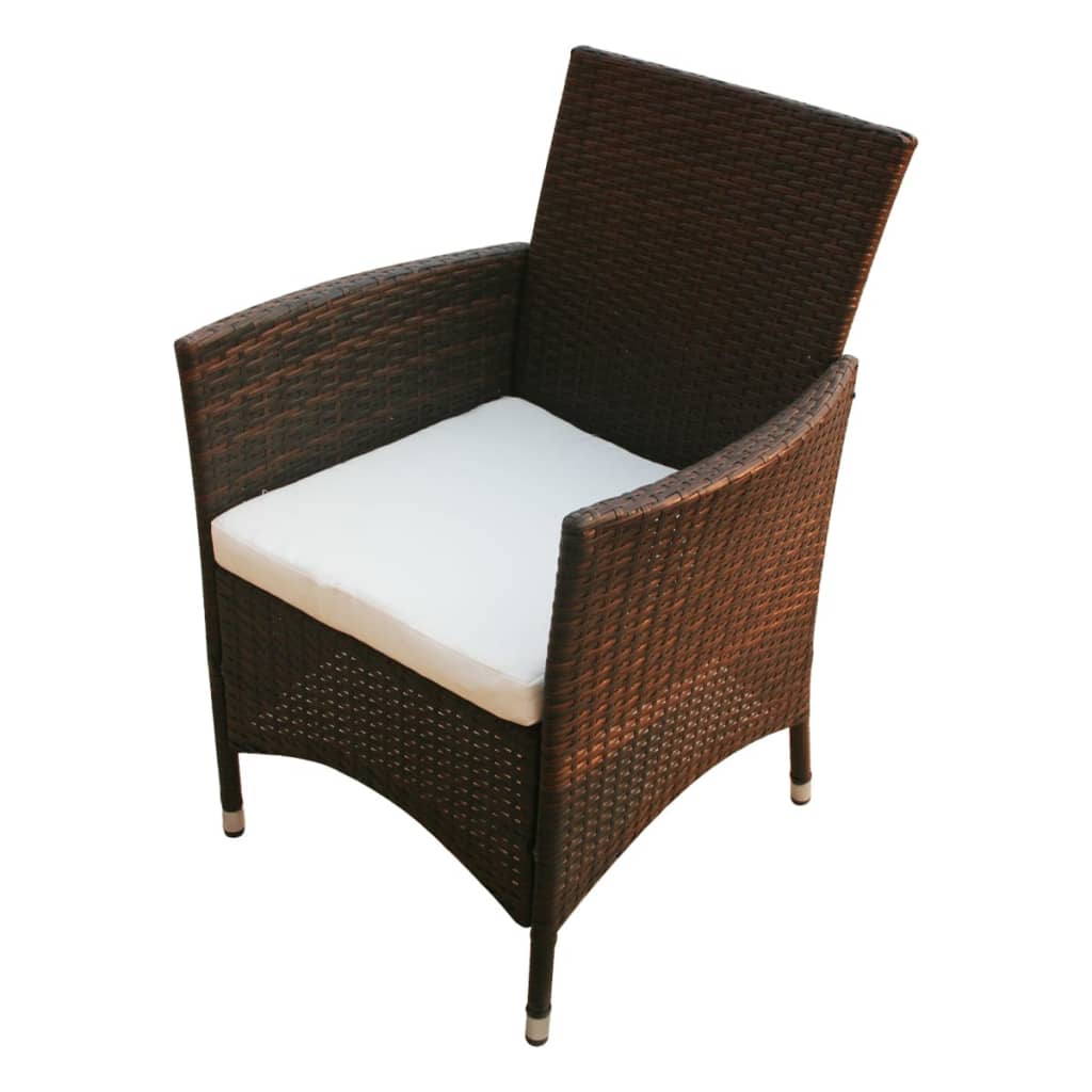 9-delige Tuinset met kussens poly rattan bruin is nu te koop bij PeponiXL, paradijselijk wonen!