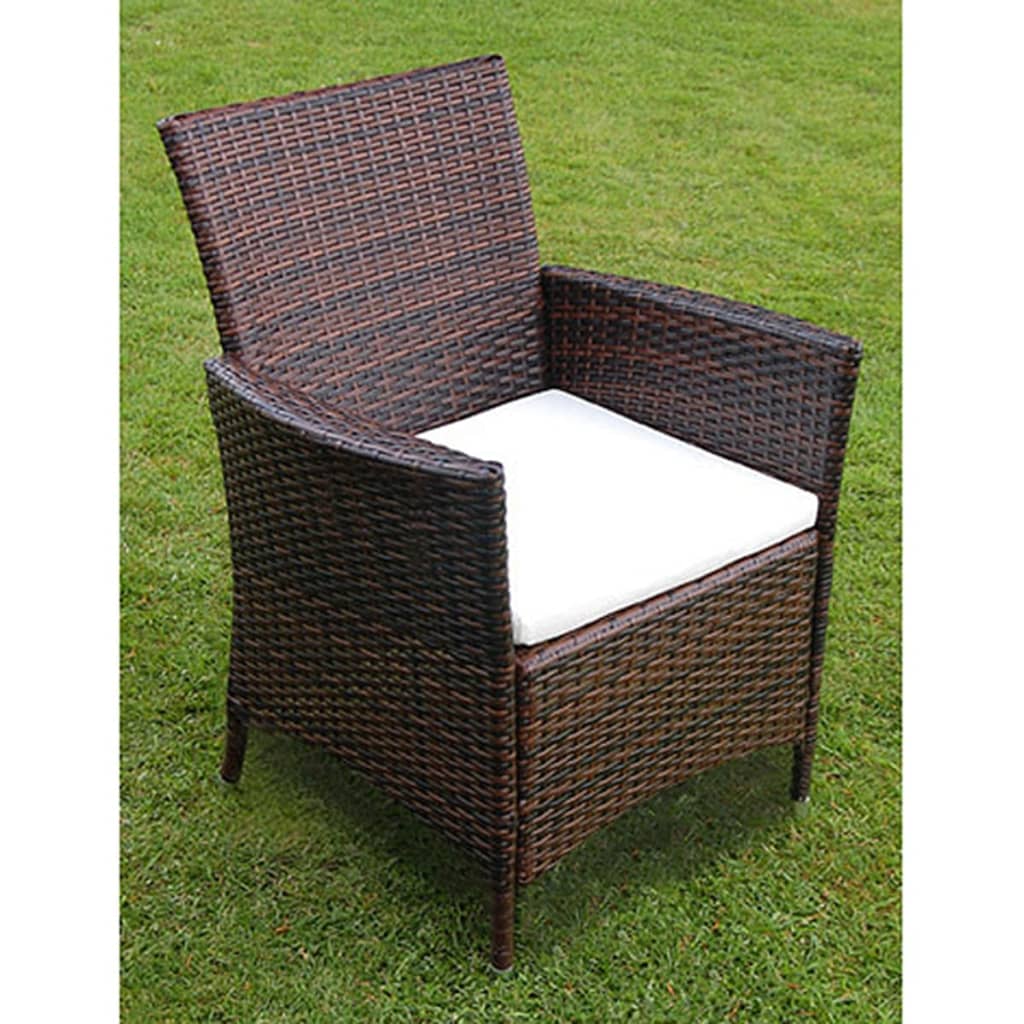 9-delige Tuinset met kussens poly rattan bruin is nu te koop bij PeponiXL, paradijselijk wonen!