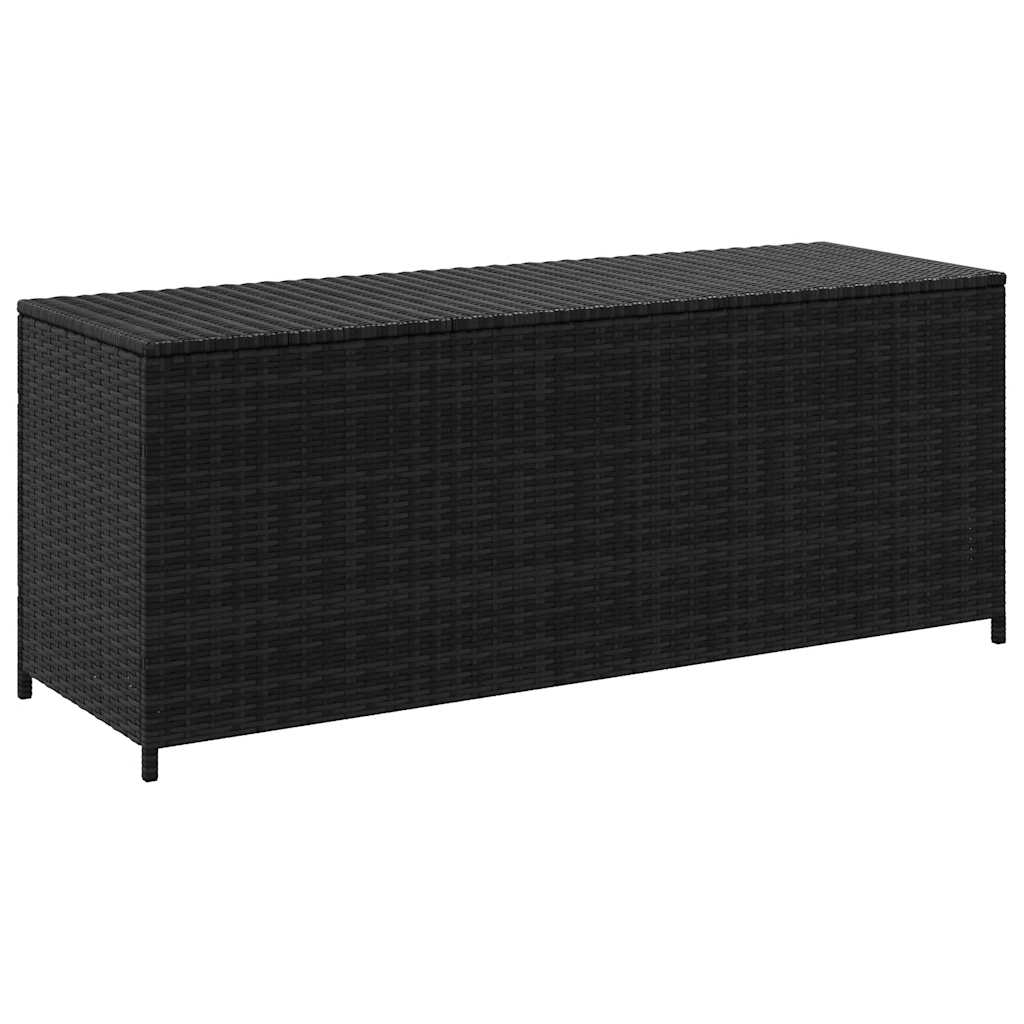 Tuinbox 150x50x60 cm poly rattan zwart is nu te koop bij PeponiXL, paradijselijk wonen!
