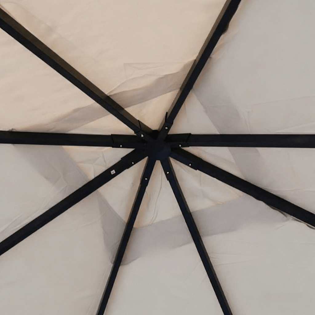 Prieel 4x4 m staal beige