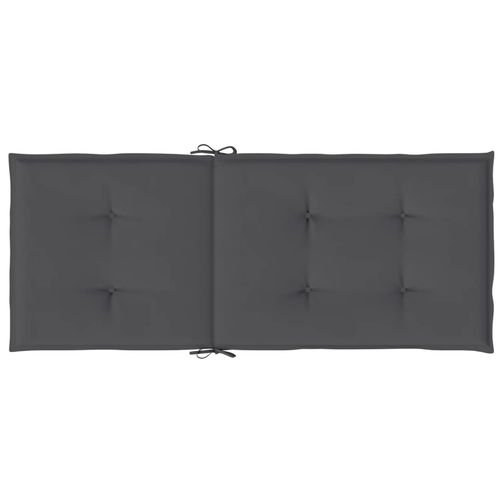 Tuinstoelkussens rugleuning 2 st 120x50x3 cm stof antraciet is nu te koop bij PeponiXL, paradijselijk wonen!