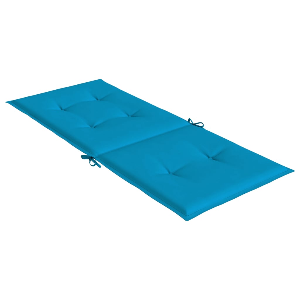 Tuinstoelkussens 2 st hoge rug 120x50x3 cm stof blauw is nu te koop bij PeponiXL, paradijselijk wonen!