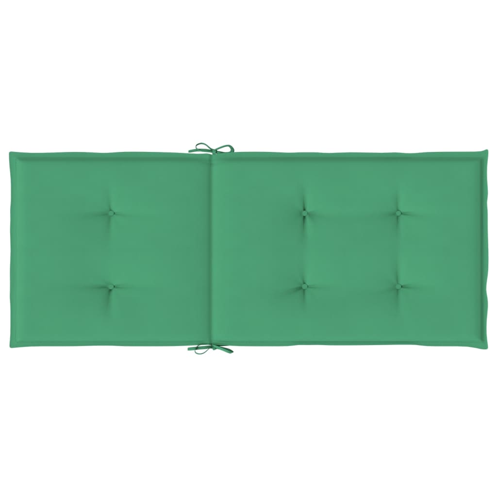 Tuinstoelkussens 2 st hoge rug 120x50x3 cm stof groen is nu te koop bij PeponiXL, paradijselijk wonen!