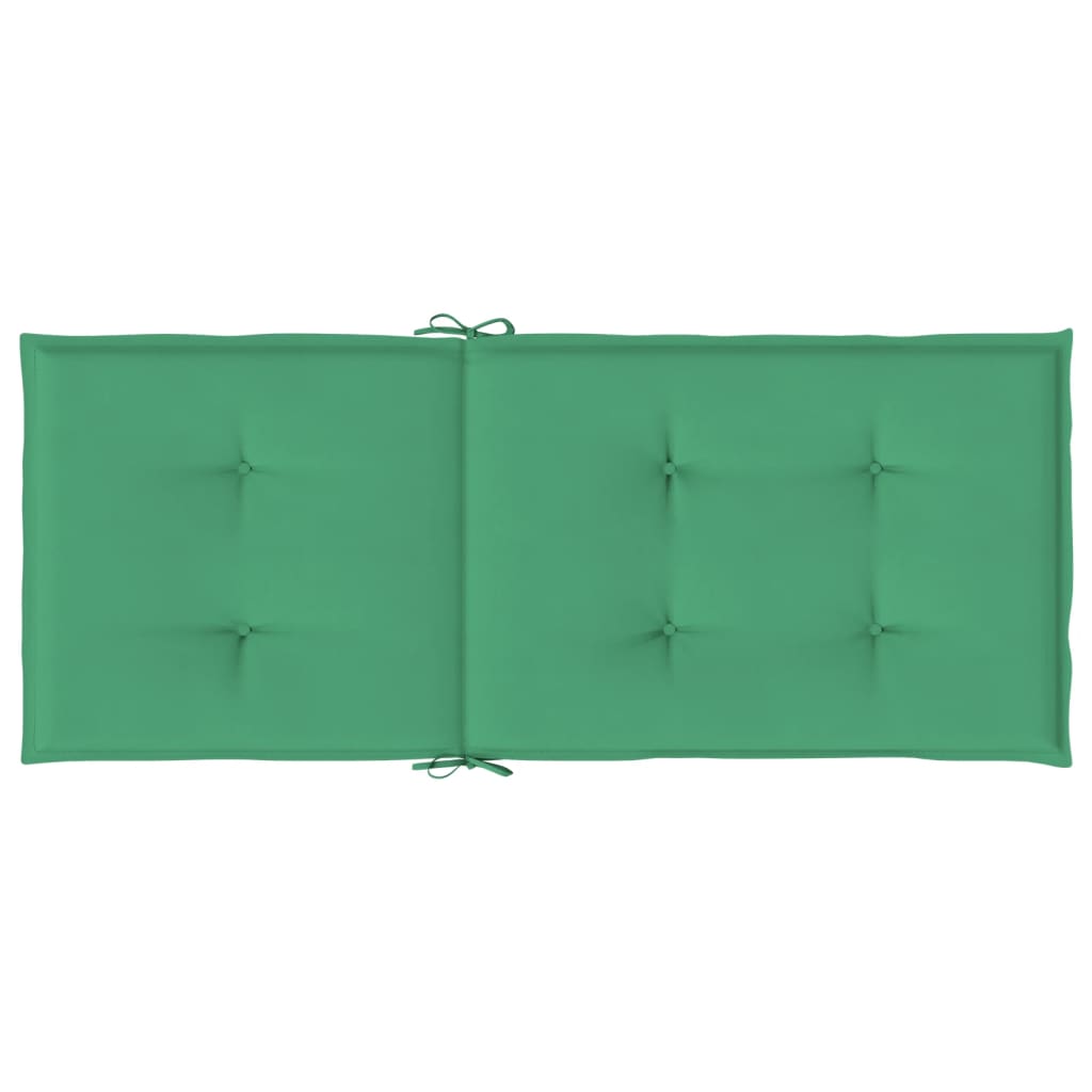 Tuinstoelkussens 4 st hoge rug 120x50x3 cm stof groen is nu te koop bij PeponiXL, paradijselijk wonen!