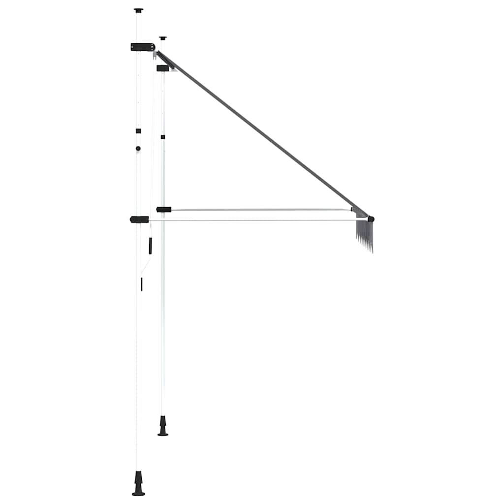 Luifel handmatig uittrekbaar 200 cm blauw en witte strepen is nu te koop bij PeponiXL, paradijselijk wonen!