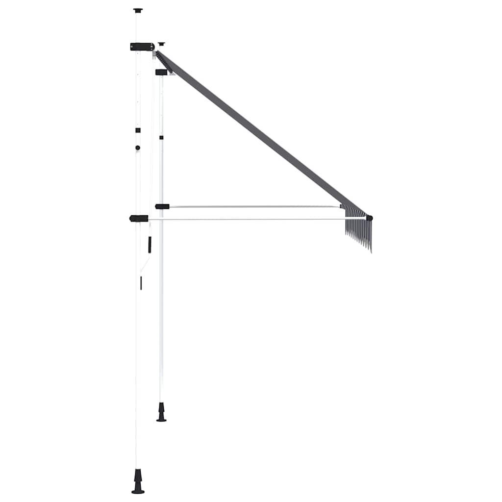 Luifel handmatig uittrekbaar 250 cm blauw en witte strepen is nu te koop bij PeponiXL, paradijselijk wonen!