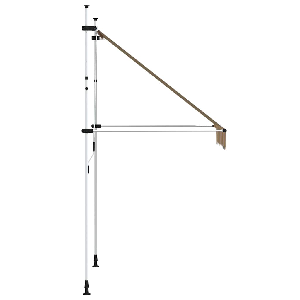 Luifel handmatig uittrekbaar 150 cm geel en blauwe strepen is nu te koop bij PeponiXL, paradijselijk wonen!