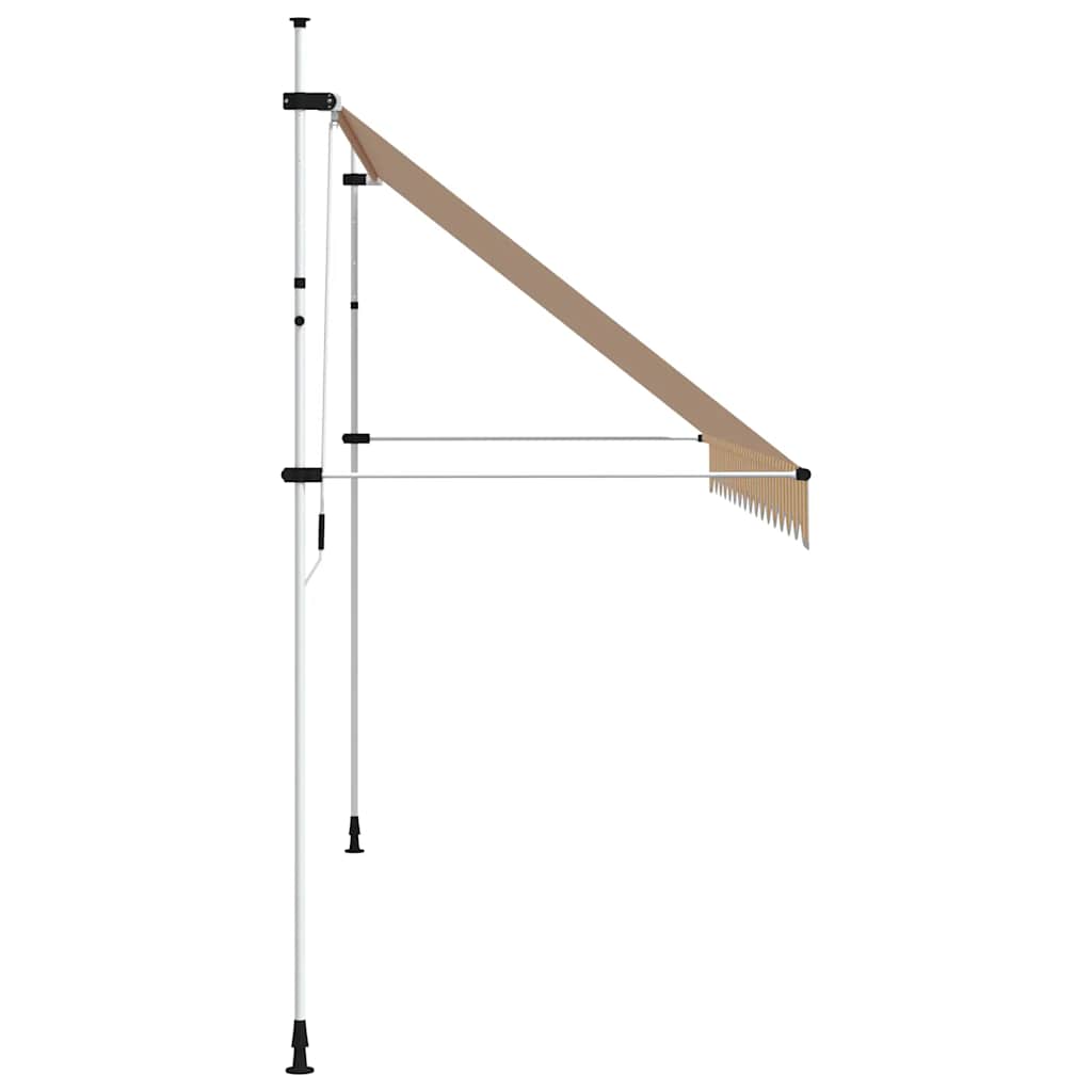 Luifel handmatig uittrekbaar 400 cm oranje en witte strepen is nu te koop bij PeponiXL, paradijselijk wonen!