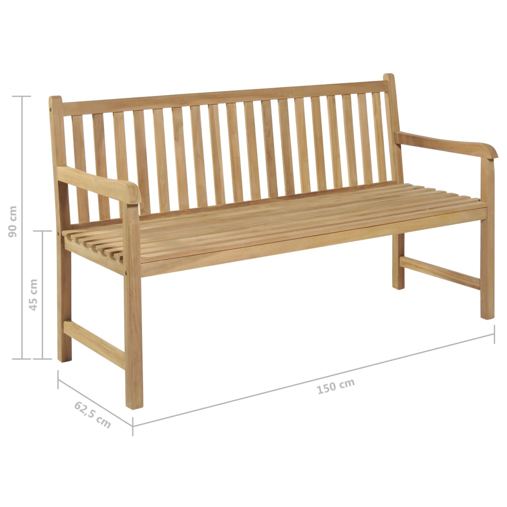 Tuinbank 150 cm teakhout is nu te koop bij PeponiXL, paradijselijk wonen!