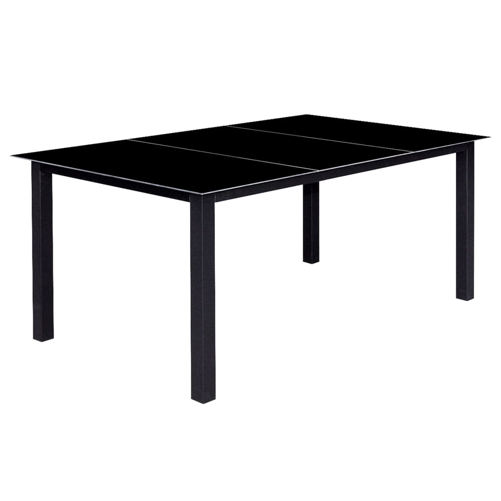 9-delige Tuinset inklapbaar aluminium zwart is nu te koop bij PeponiXL, paradijselijk wonen!