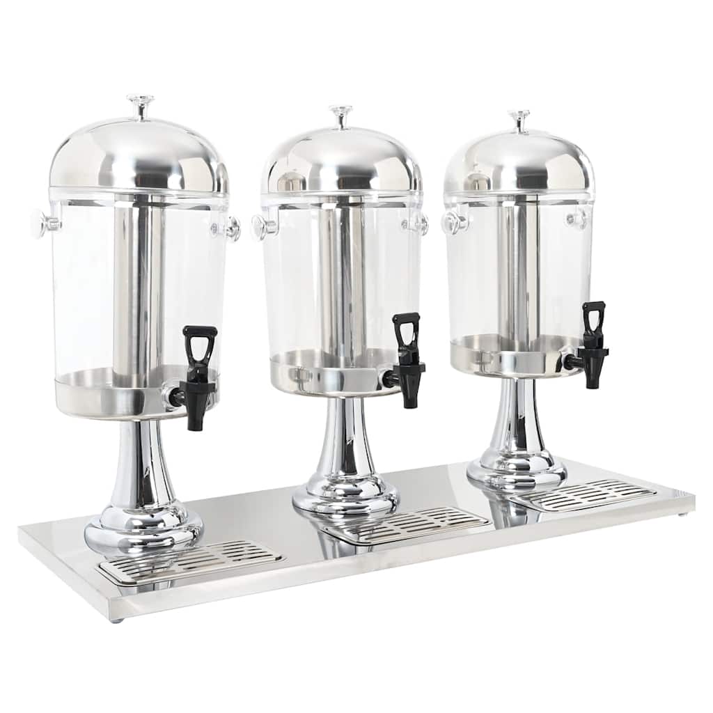 Drievoudige sapdispenser roestvrij staal 3x8 L is nu te koop bij PeponiXL, paradijselijk wonen!