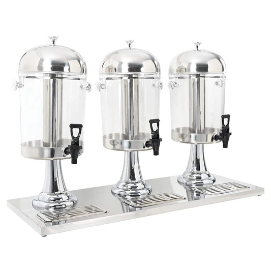 Drievoudige sapdispenser roestvrij staal 3x8 L is nu te koop bij PeponiXL, paradijselijk wonen!