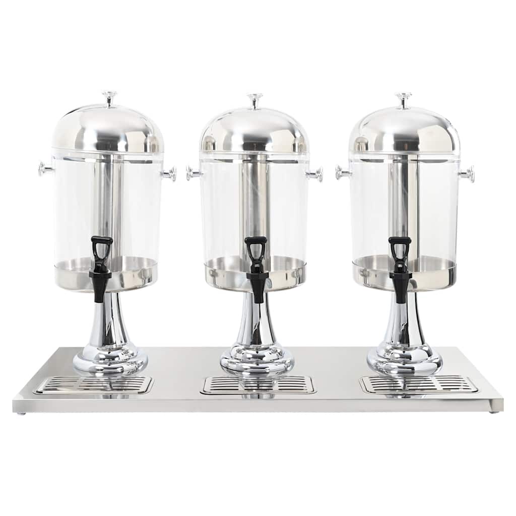 Drievoudige sapdispenser roestvrij staal 3x8 L is nu te koop bij PeponiXL, paradijselijk wonen!