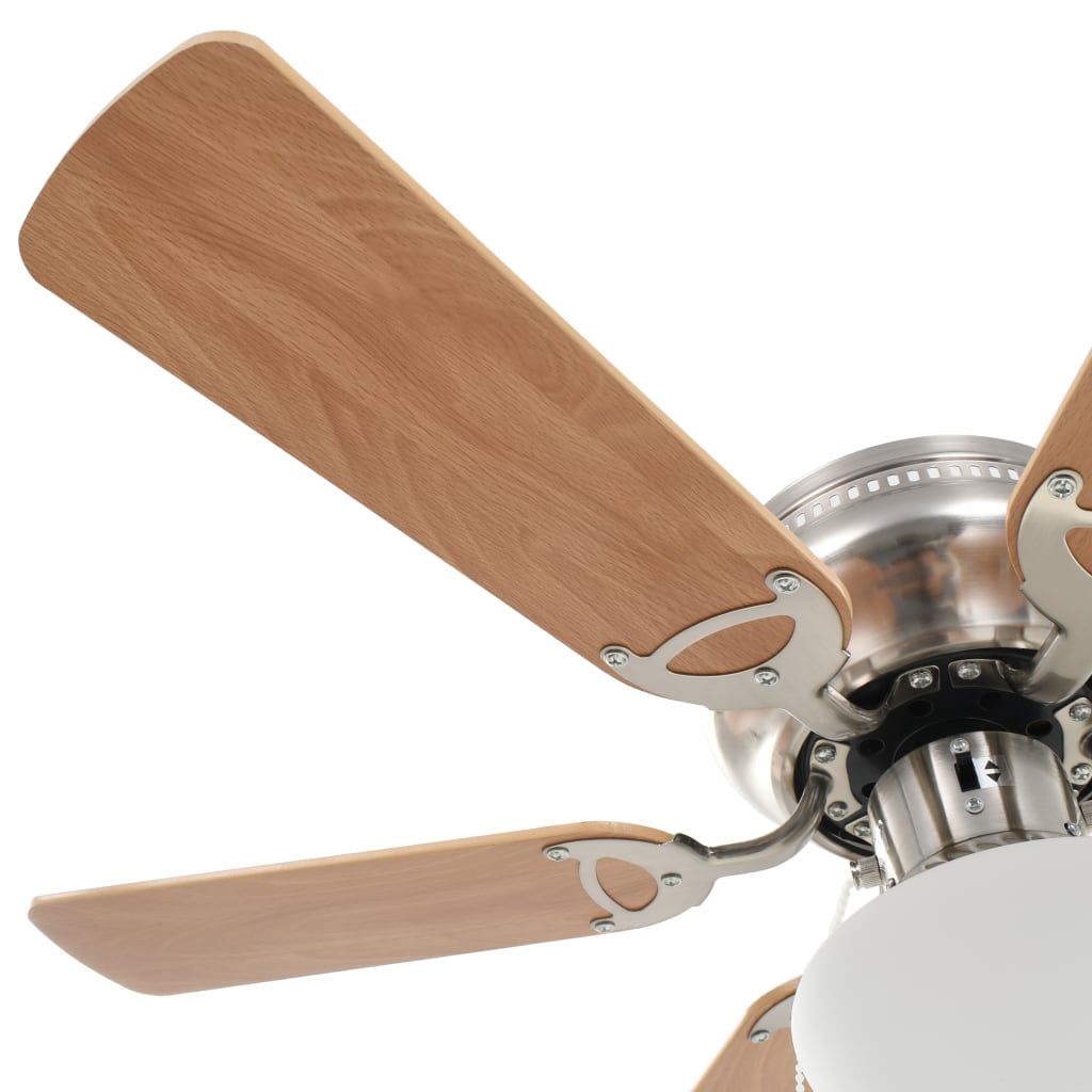 Plafondventilator met lamp 82 cm lichtbruin is nu te koop bij PeponiXL, paradijselijk wonen!