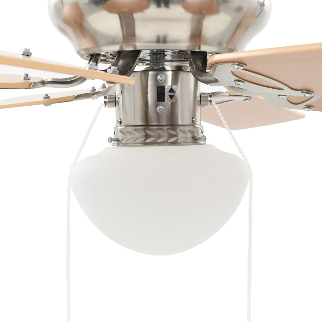 Plafondventilator met lamp 82 cm lichtbruin is nu te koop bij PeponiXL, paradijselijk wonen!