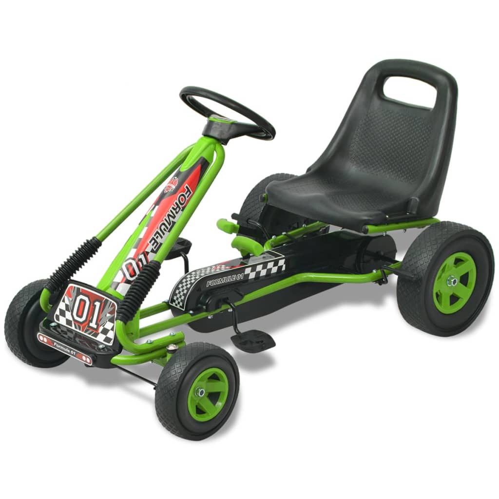 Skelter met pedalen en verstelbare zitting groen is nu te koop bij PeponiXL, paradijselijk wonen!