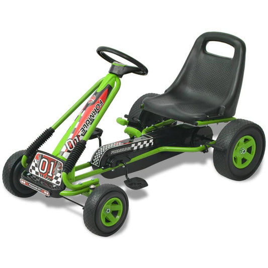 Skelter met pedalen en verstelbare zitting groen is nu te koop bij PeponiXL, paradijselijk wonen!