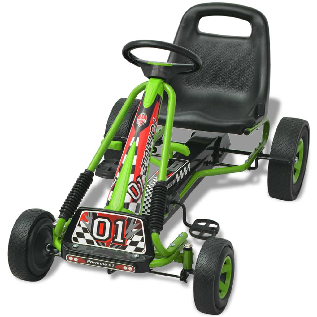 Skelter met pedalen en verstelbare zitting groen is nu te koop bij PeponiXL, paradijselijk wonen!