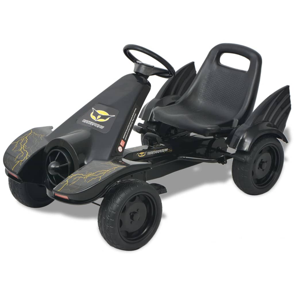 Skelter met pedalen en verstelbare zitting zwart is nu te koop bij PeponiXL, paradijselijk wonen!