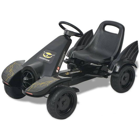 Skelter met pedalen en verstelbare zitting zwart is nu te koop bij PeponiXL, paradijselijk wonen!