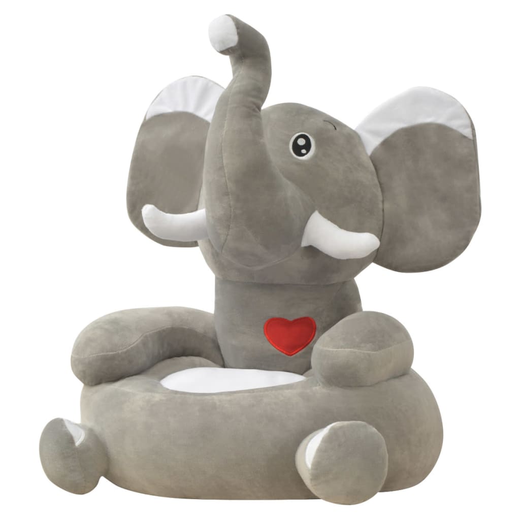 Kinderstoel olifant pluche grijs is nu te koop bij PeponiXL, paradijselijk wonen!