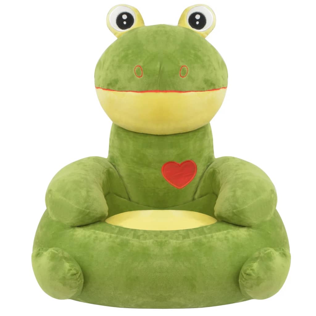 Pluche kinderstoel kikker groen is nu te koop bij PeponiXL, paradijselijk wonen!