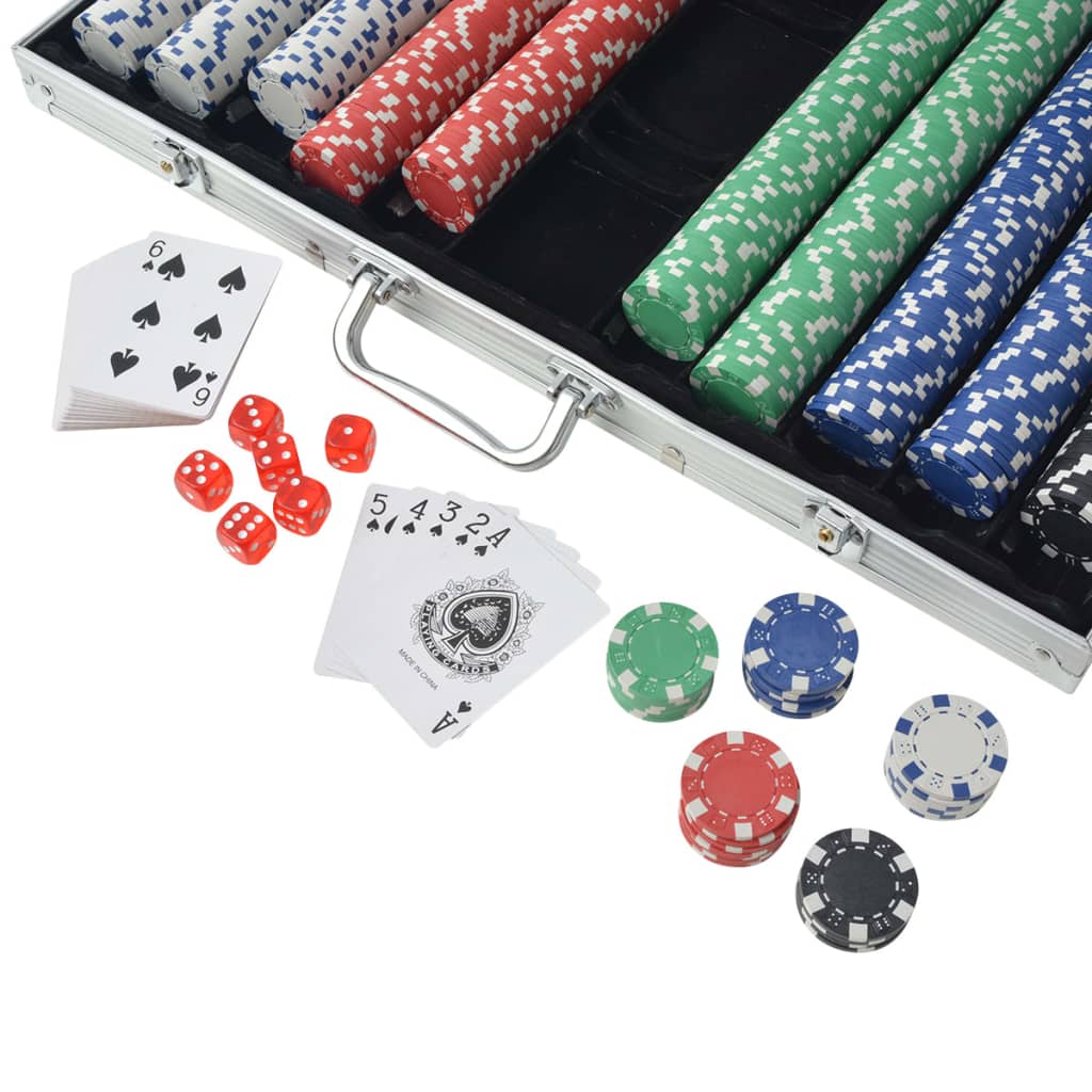Pokerset met 1000 chips aluminium is nu te koop bij PeponiXL, paradijselijk wonen!