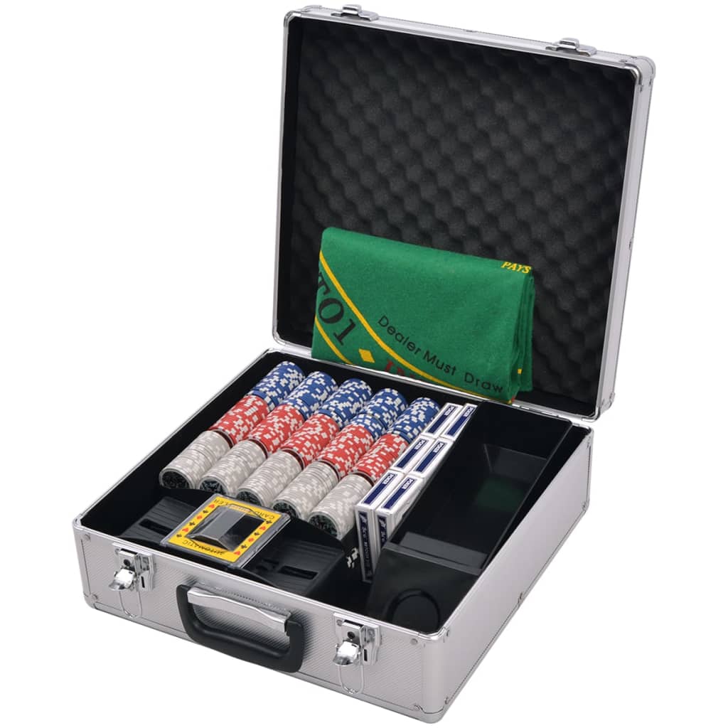 Poker/blackjack set met 600 chips aluminium is nu te koop bij PeponiXL, paradijselijk wonen!