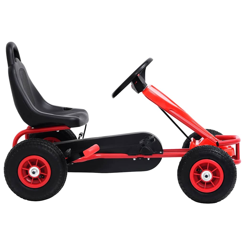 Skelter met pedalen en pneumatische banden rood is nu te koop bij PeponiXL, paradijselijk wonen!