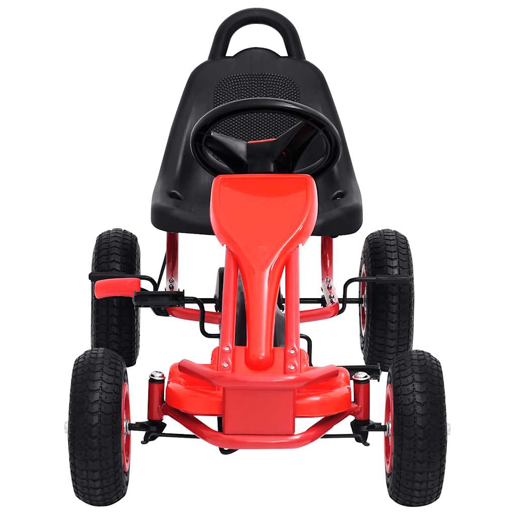 Skelter met pedalen en pneumatische banden rood is nu te koop bij PeponiXL, paradijselijk wonen!