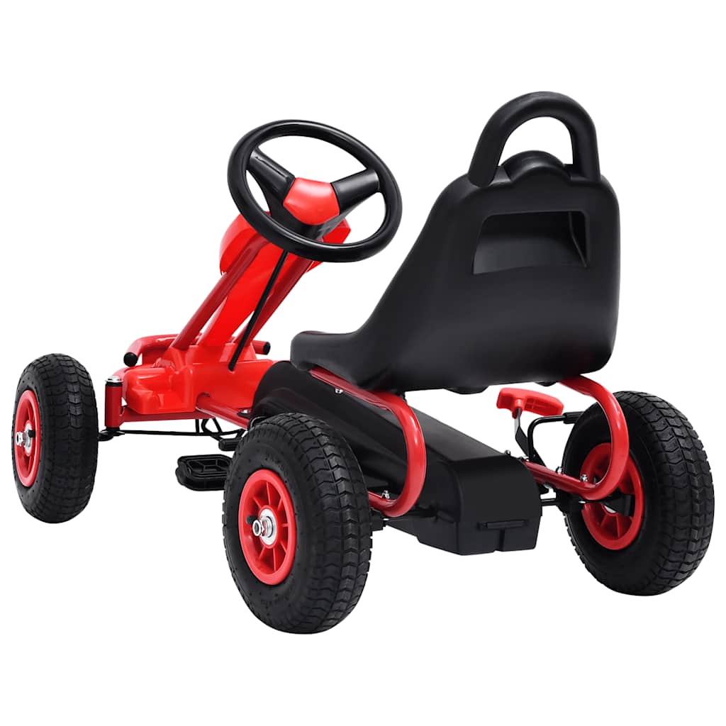 Skelter met pedalen en pneumatische banden rood is nu te koop bij PeponiXL, paradijselijk wonen!