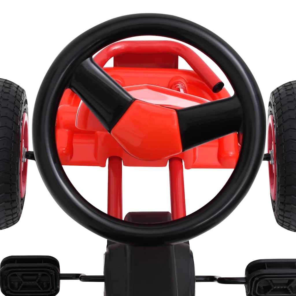 Skelter met pedalen en pneumatische banden rood is nu te koop bij PeponiXL, paradijselijk wonen!