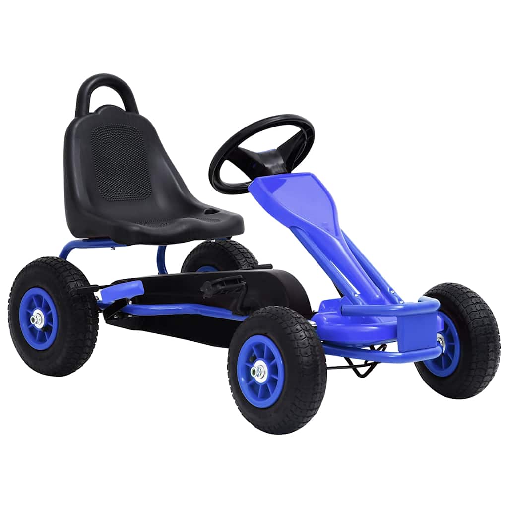 Skelter met pedalen en pneumatische banden blauw is nu te koop bij PeponiXL, paradijselijk wonen!