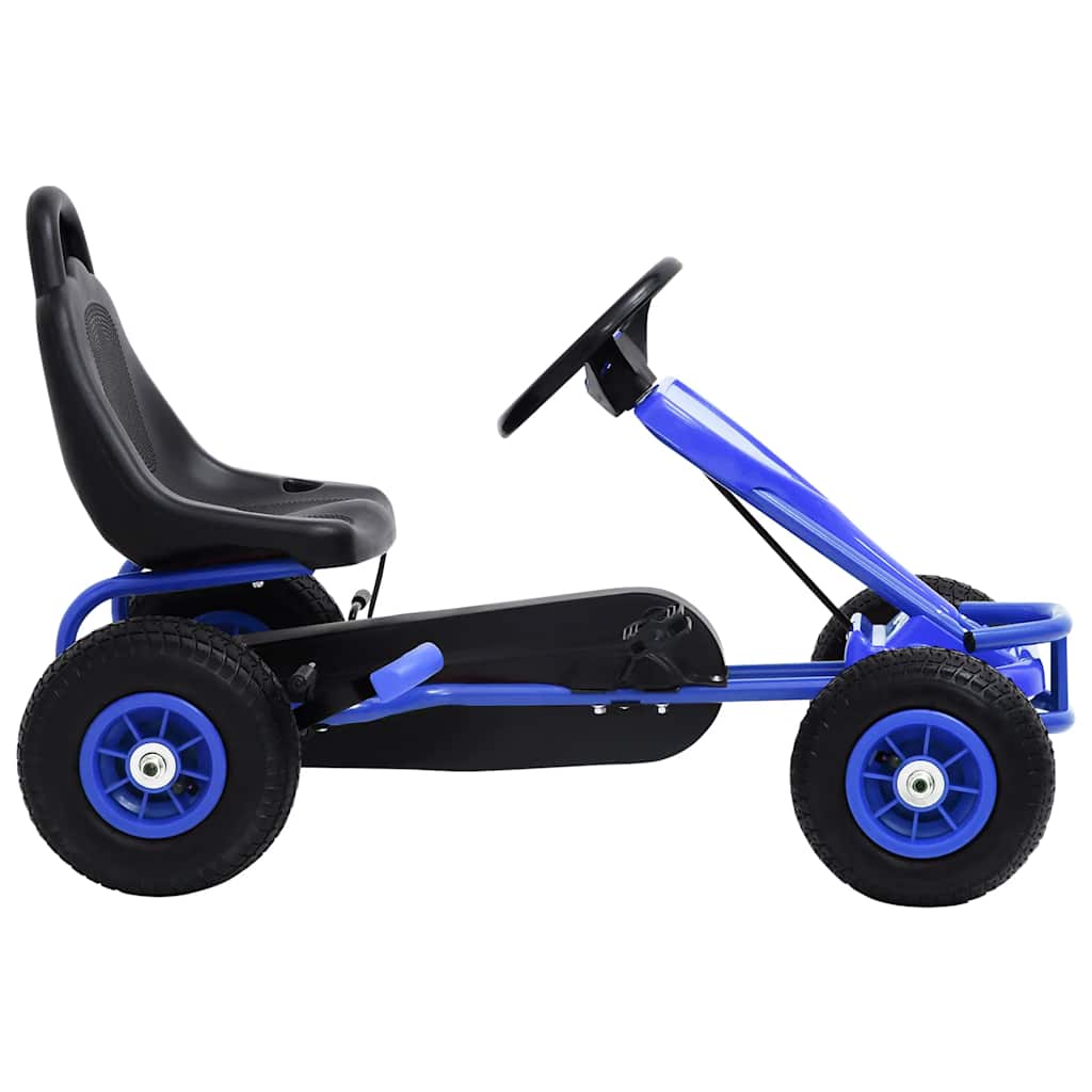 Skelter met pedalen en pneumatische banden blauw is nu te koop bij PeponiXL, paradijselijk wonen!