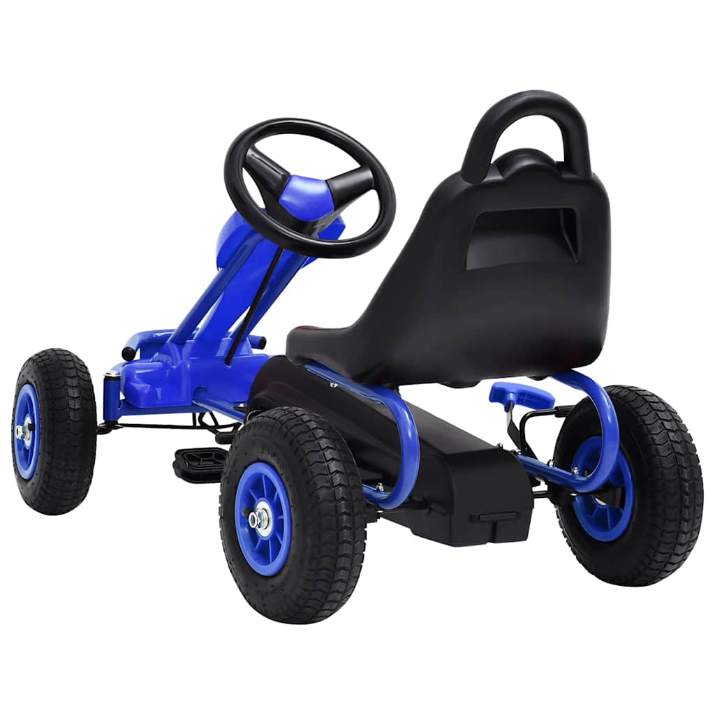 Skelter met pedalen en pneumatische banden blauw is nu te koop bij PeponiXL, paradijselijk wonen!